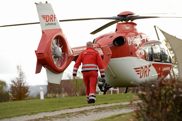EC 135 am Einsatzort